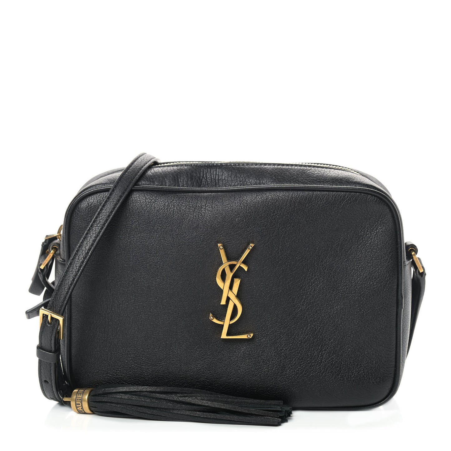 Lambskin Monogram Small Lou Camera Bag Black