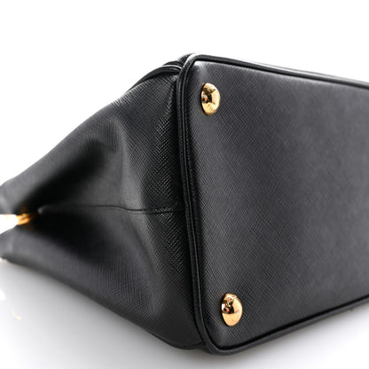Prada Saffiano Small Galleria Double Zip Tote Black 8 of 9