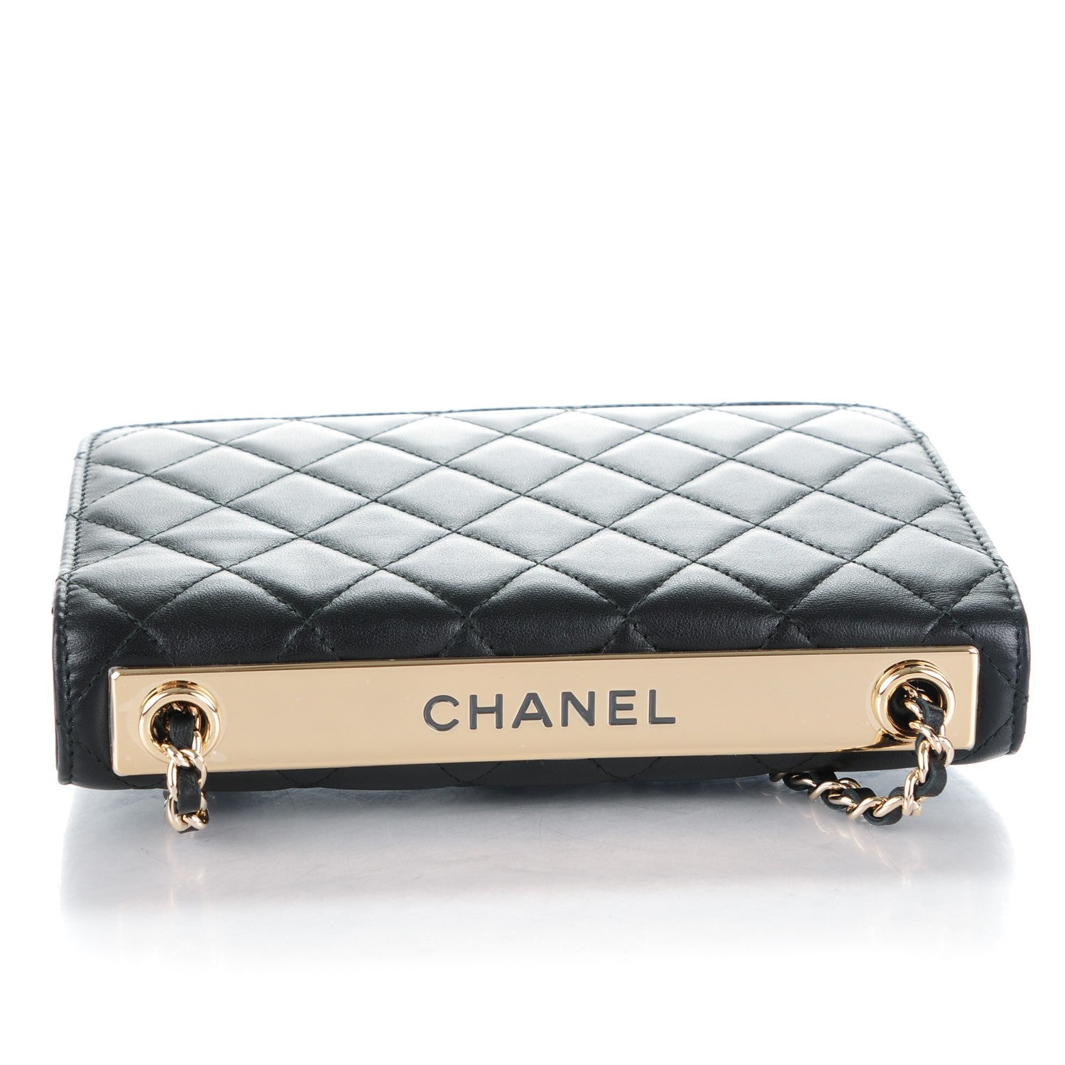 Chanel Lambskin Quilted Trendy CC Wallet On Chain WOC Black 4 of 10