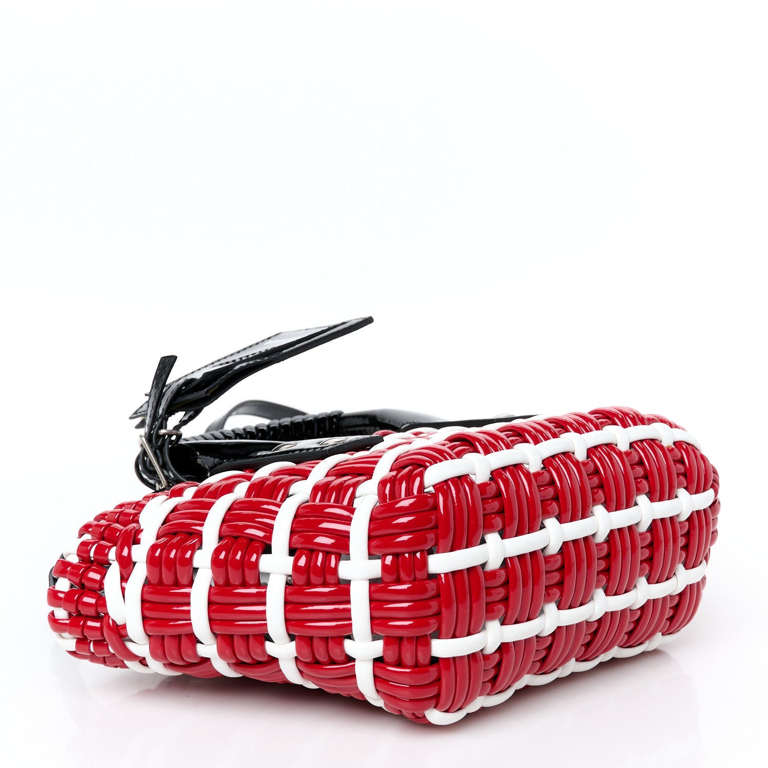 Balenciaga Faux Calfskin XXS Bistro Basket Red White 4 of 11