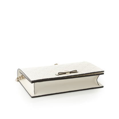 Gucci Guccissima Signature Bowy Chain Wallet Mystic White 4 of 6