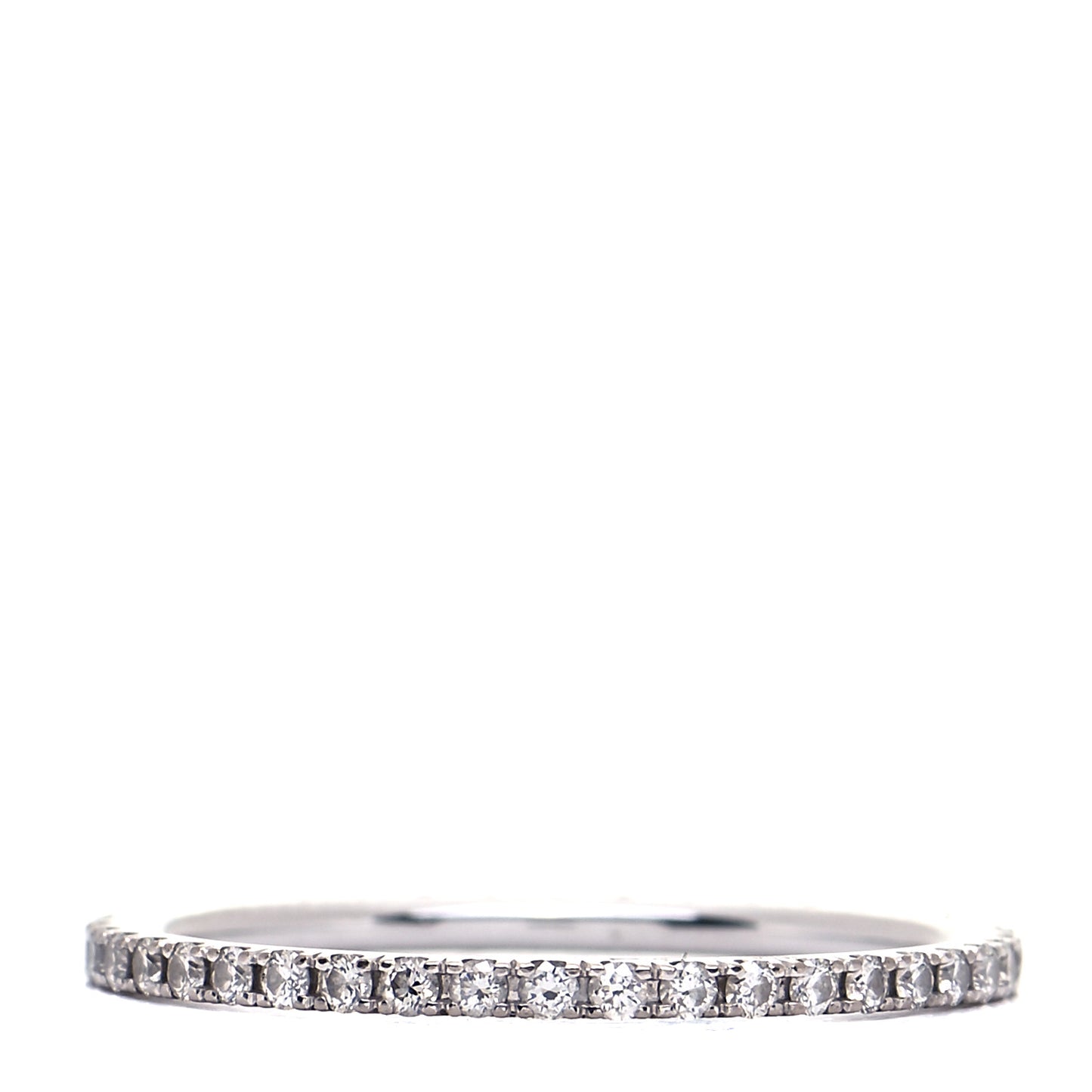 18K White Gold Diamond 1.25mm Felicite Wedding Band Ring 52 6