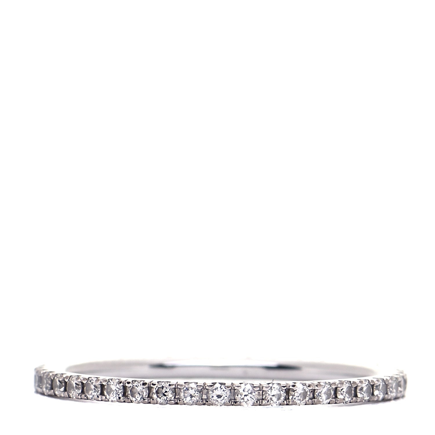 Van Cleef & Arpels 18K White Gold Diamond 1.25mm Felicite Wedding Band Ring 52 6 3 of 5
