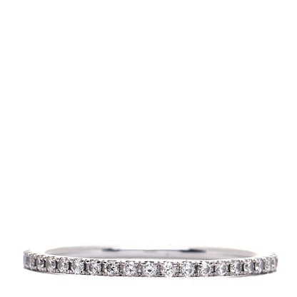 Van Cleef & Arpels 18K White Gold Diamond 1.25mm Felicite Wedding Band Ring 52 6 3 of 5