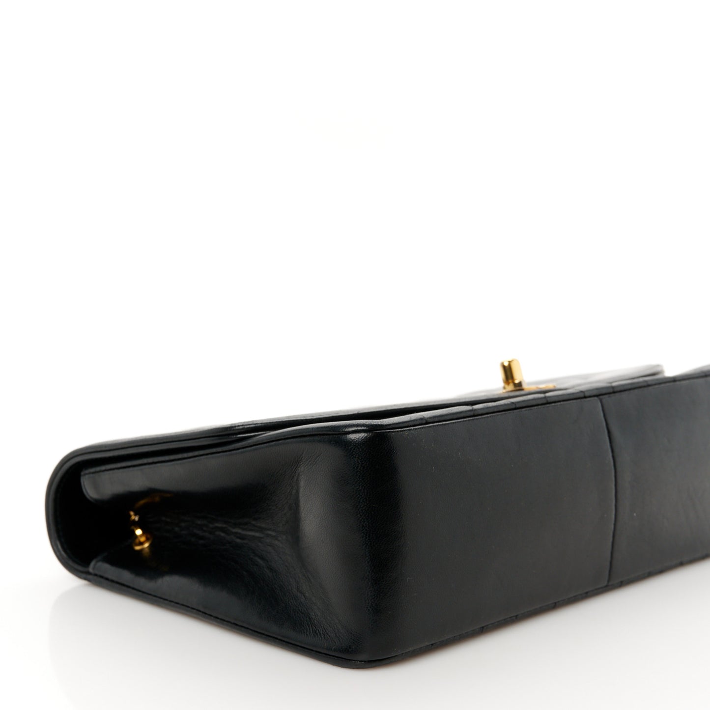 Lambskin Quilted Medium Single Flap Black
