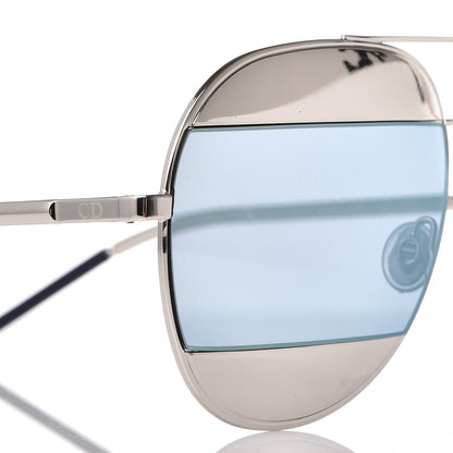 Christian Dior Split 1 Aviator Sunglasses Silver Blue 5 of 10