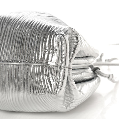 Bottega Veneta Metallic Bark Calfskin The Mini Pouch Silver 10 of 10
