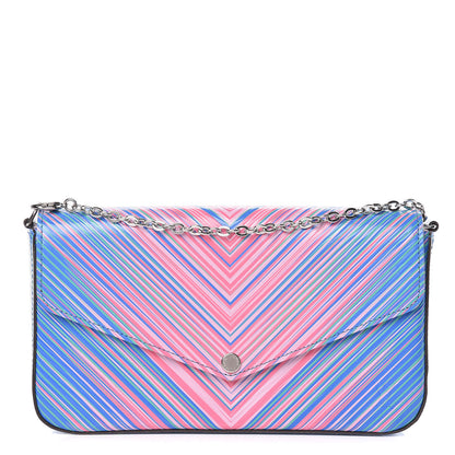 Louis Vuitton Epi Tropical Pochette Felicie Blue Rose 1 of 12