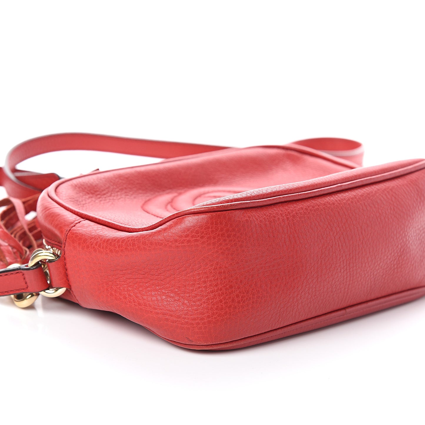 Pebbled Calfskin Small Soho Disco Bag Tabasco Red