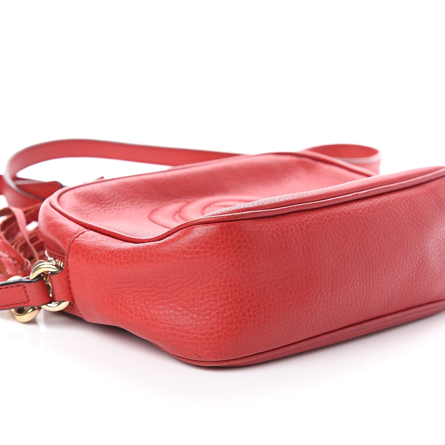 Gucci Pebbled Calfskin Small Soho Disco Bag Tabasco Red 7 of 8