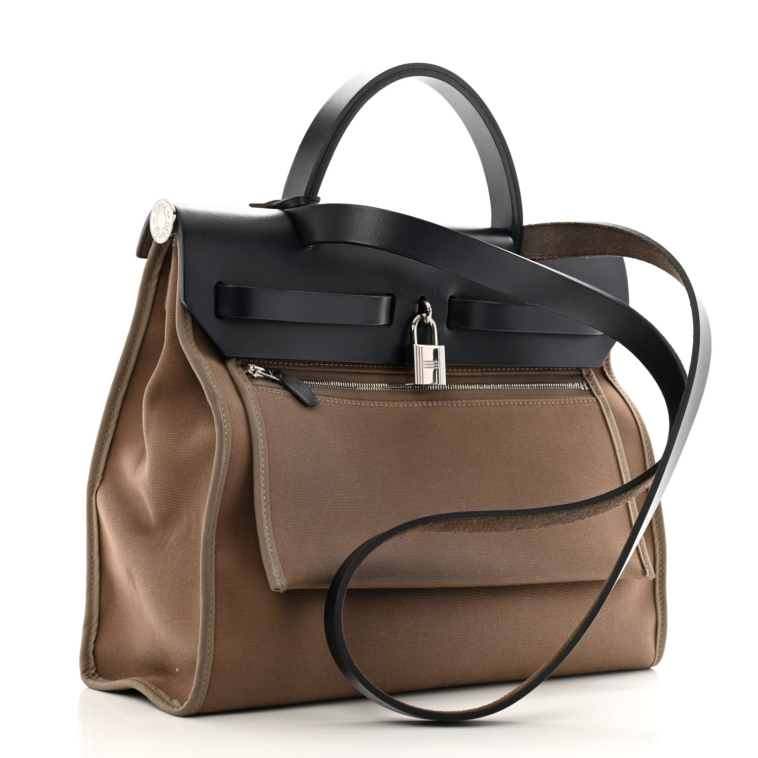Hermes Toile Officier Vache Hunter Herbag Zip 31 PM Etoupe Bleu Indigo 4 of 14