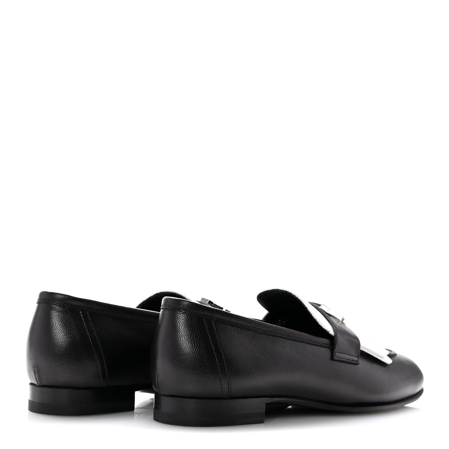 Goatskin Womens Royal Loafers 37.5 Black White