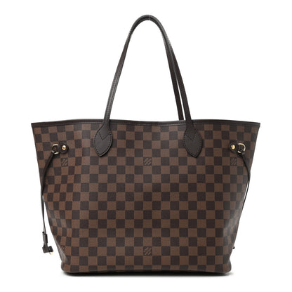 Louis Vuitton Damier Ebene Neo Neverfull MM Rose Ballerine 1 of 9