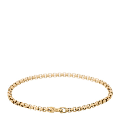 David Yurman 18K Yellow Gold 4mm Box Chain Bracelet 2 of 3