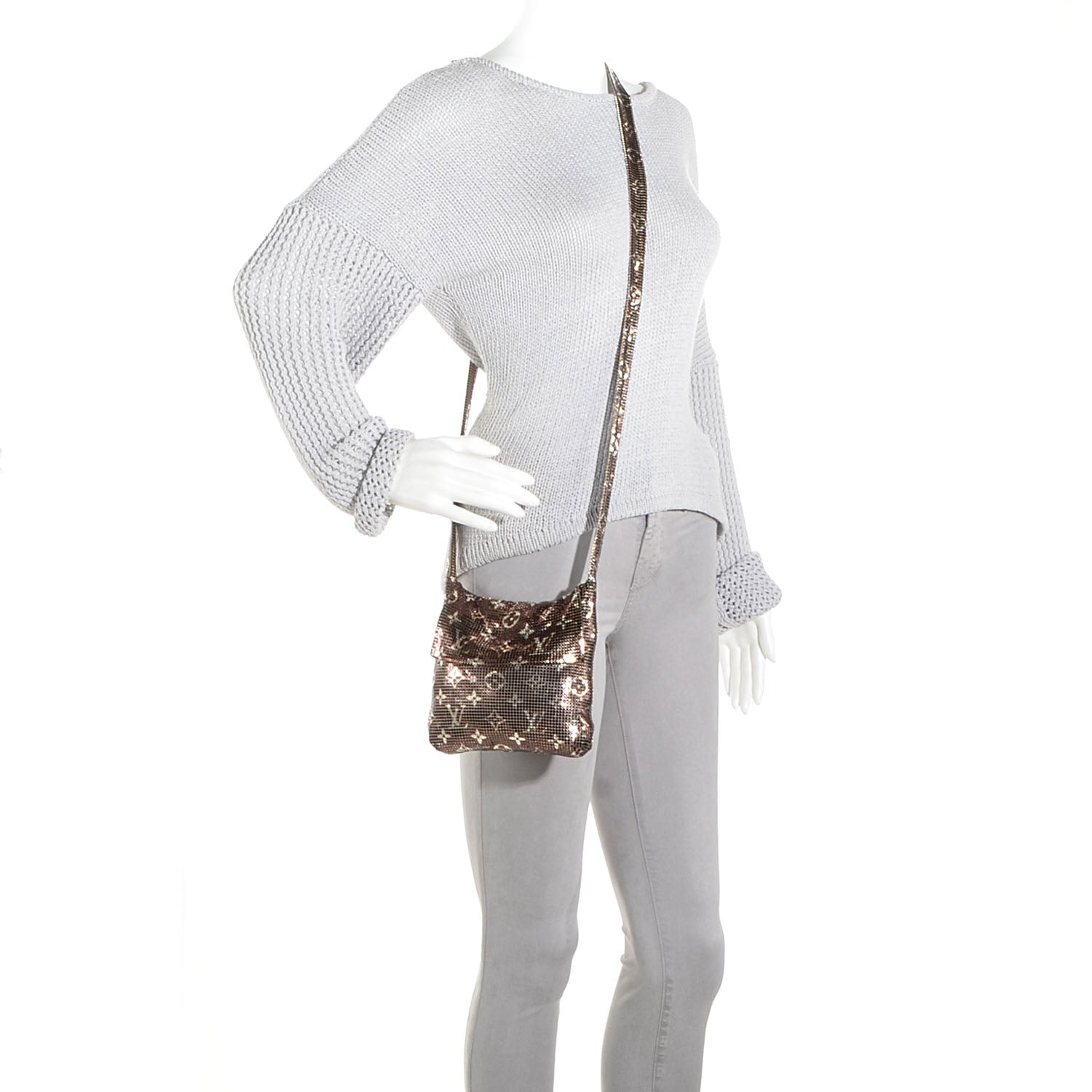 Louis Vuitton Monogram Mesh Metal Frances Bronze 2 of 7