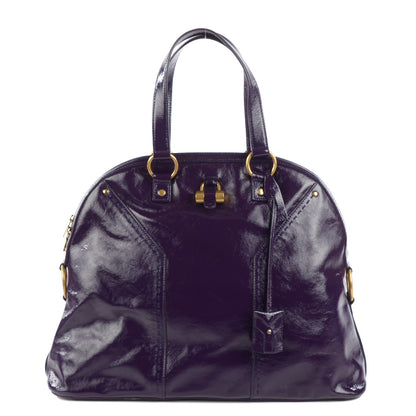 Saint Laurent Patent Calfskin Oversized Muse Purple 1 of 7