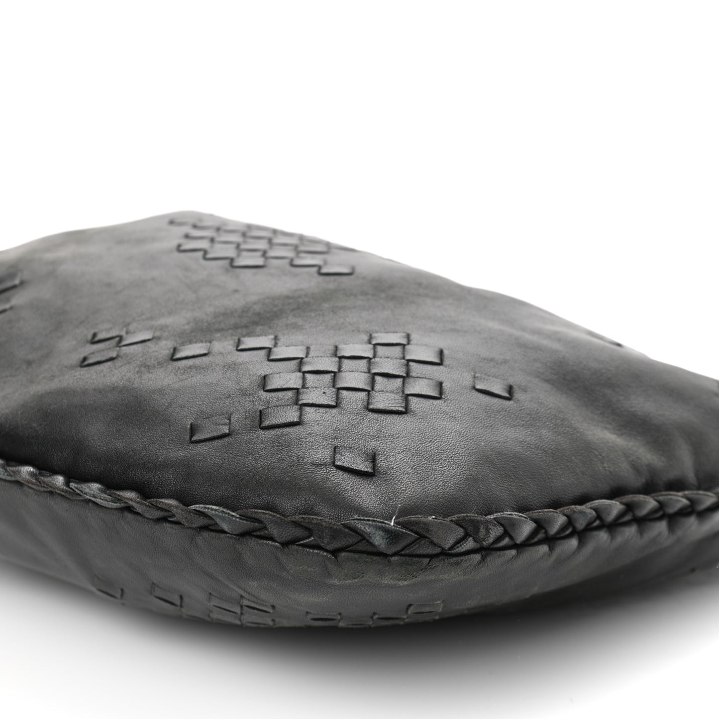 Nappa Intrecciato Medium Veneta Hobo Black