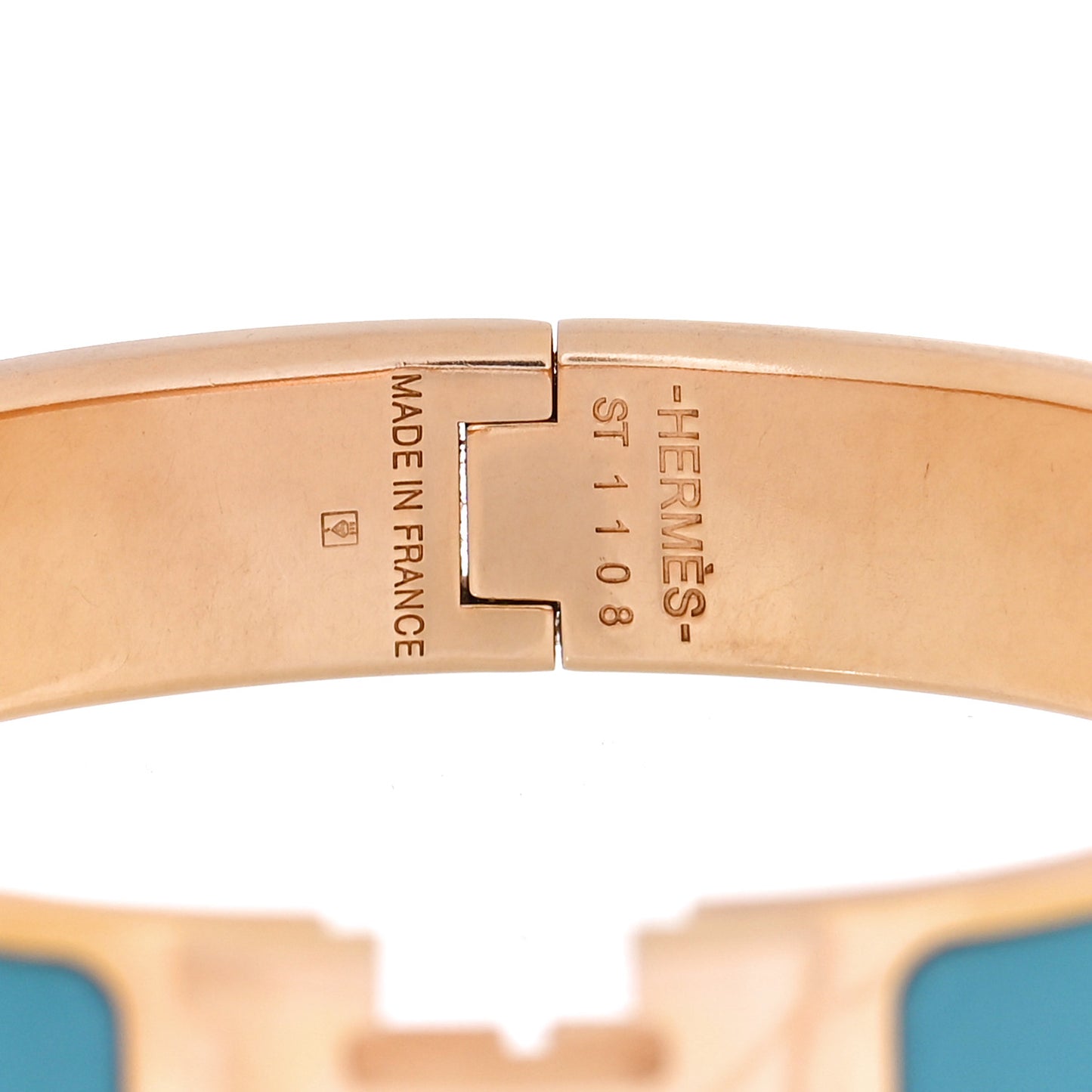 Enamel Narrow Clic Clac H Bracelet PM Bleu De Nord