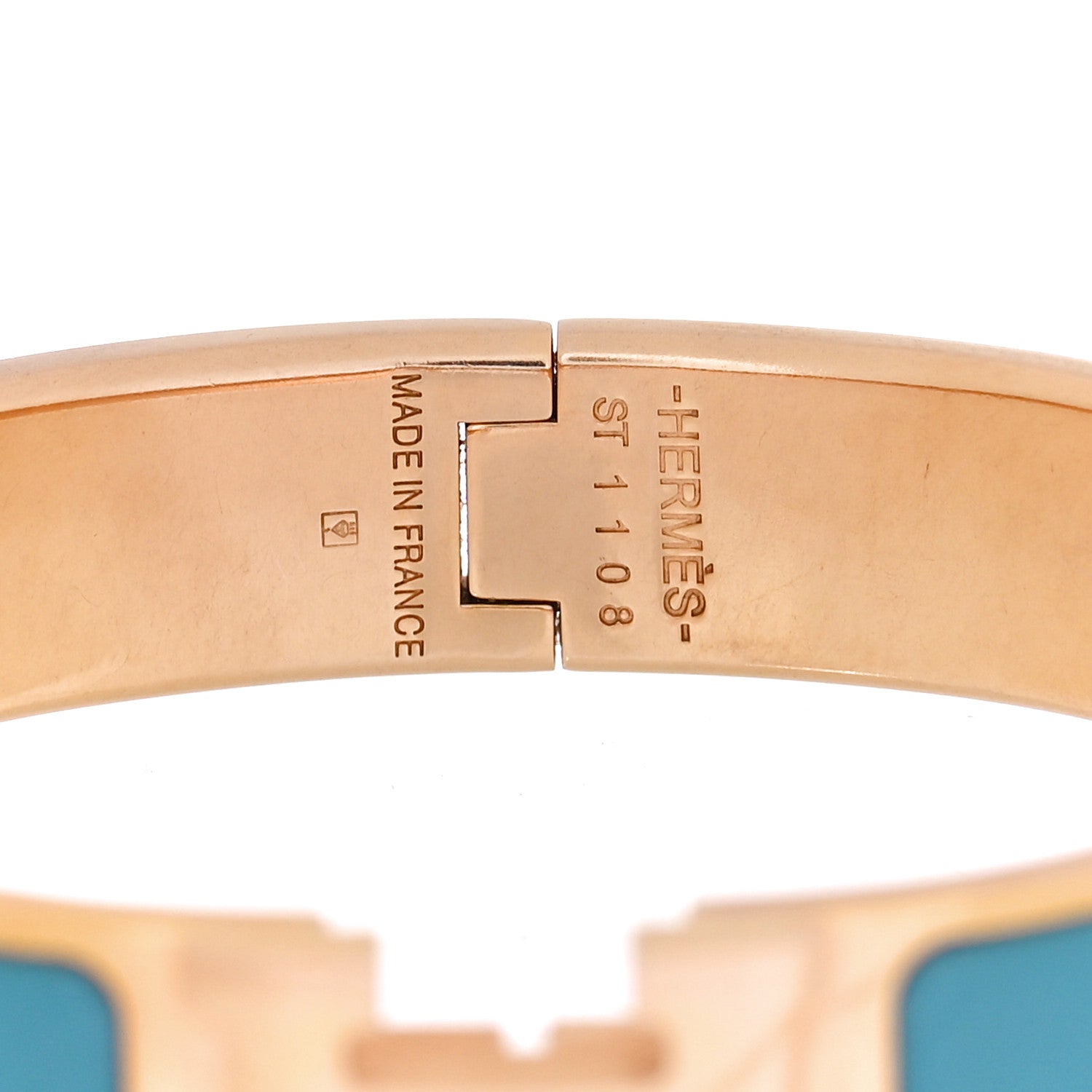 Hermes Enamel Narrow Clic Clac H Bracelet PM Bleu De Nord 4 of 5