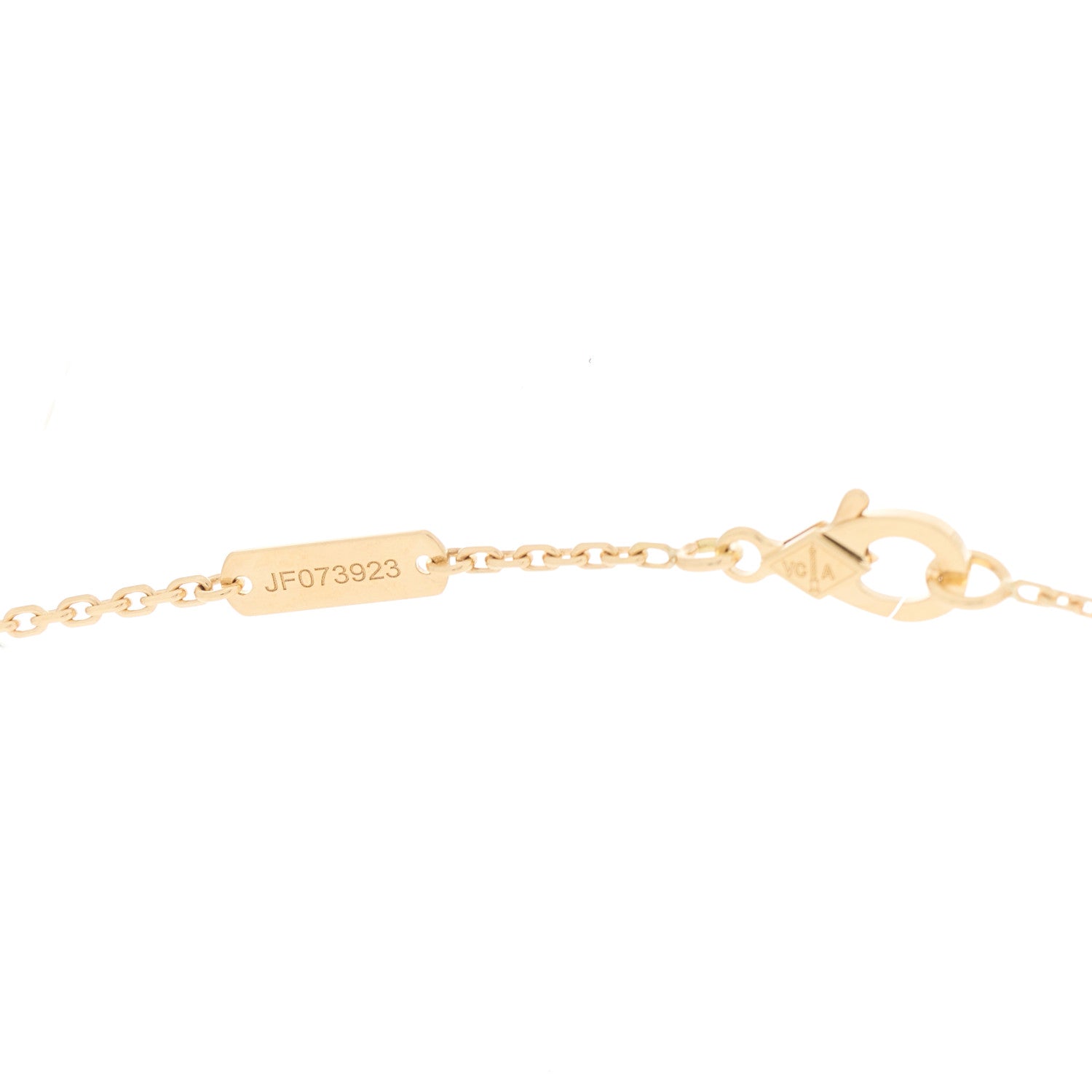 Van Cleef & Arpels 18K Yellow Gold Mother of Pearl Vintage Alhambra Pendant Necklace 4 of 5