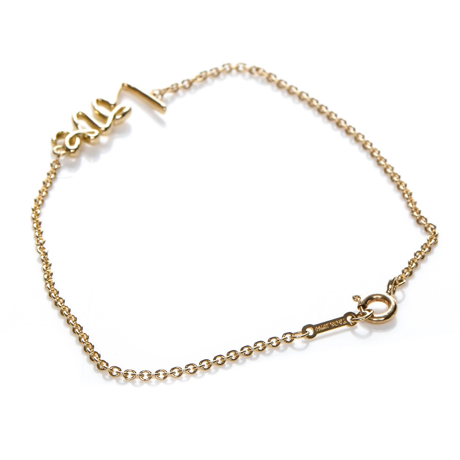 Tiffany 18K Yellow Gold Paloma Picasso Graffiti Love Bracelet 3 of 7