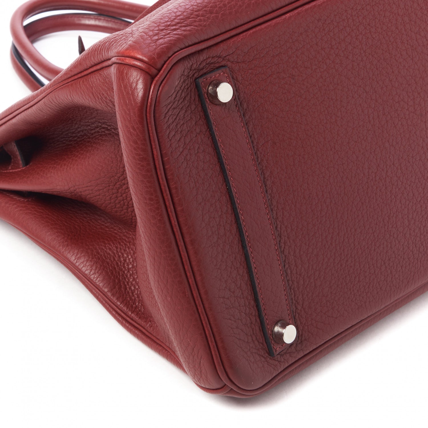 Hermes Taurillon Clemence Birkin 35 Rouge H 6 of 30