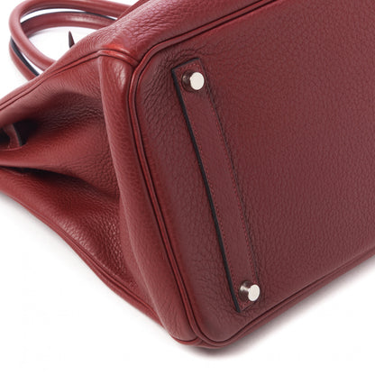 Hermes Taurillon Clemence Birkin 35 Rouge H 6 of 30