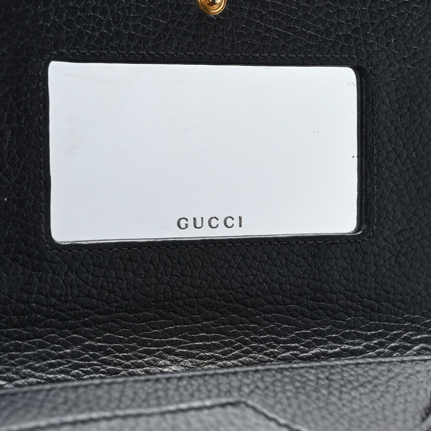 Calfskin Mini GG Marmont Chain Wallet Black