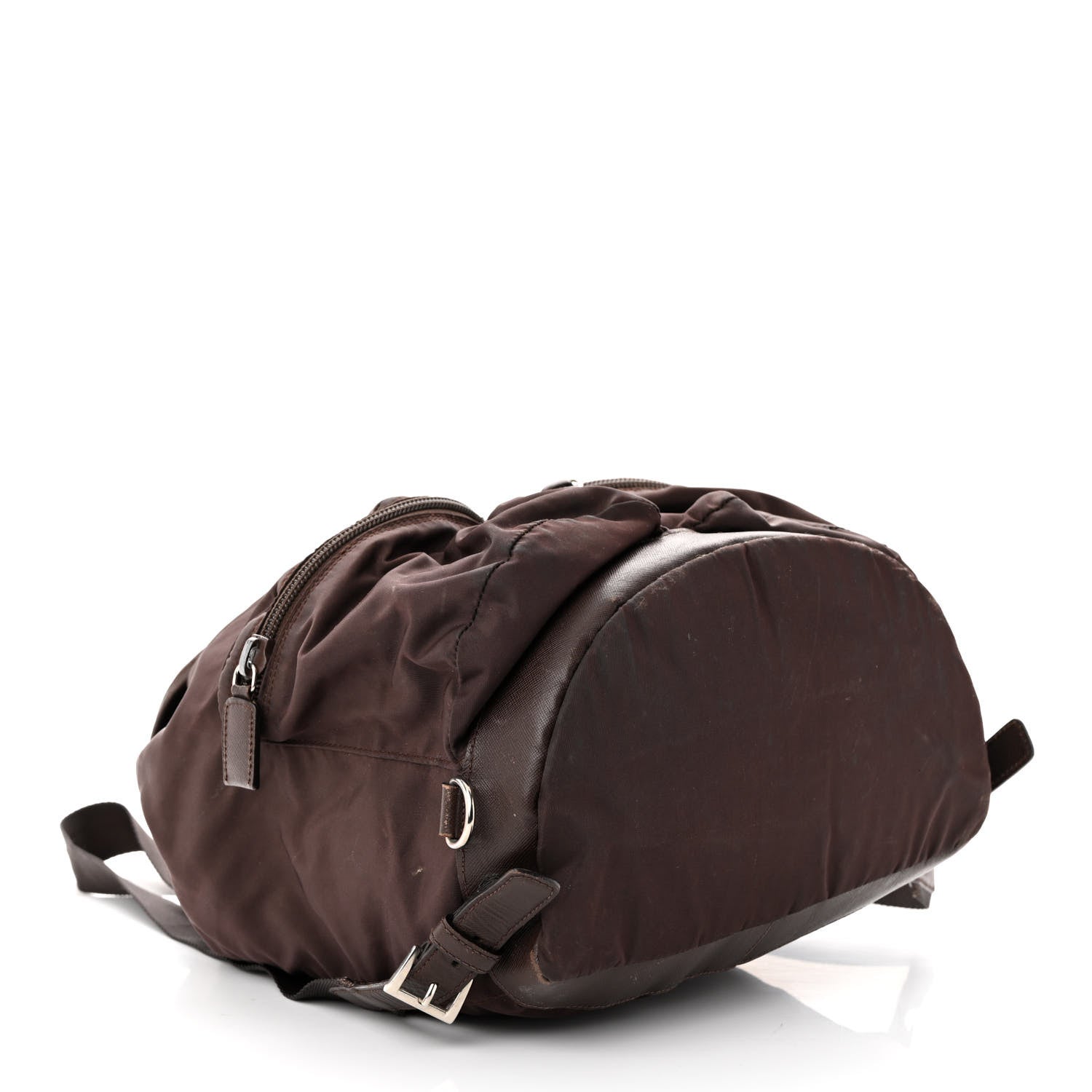 Prada Nylon Vela Saffiano Medium Backpack Ebano 4 of 17