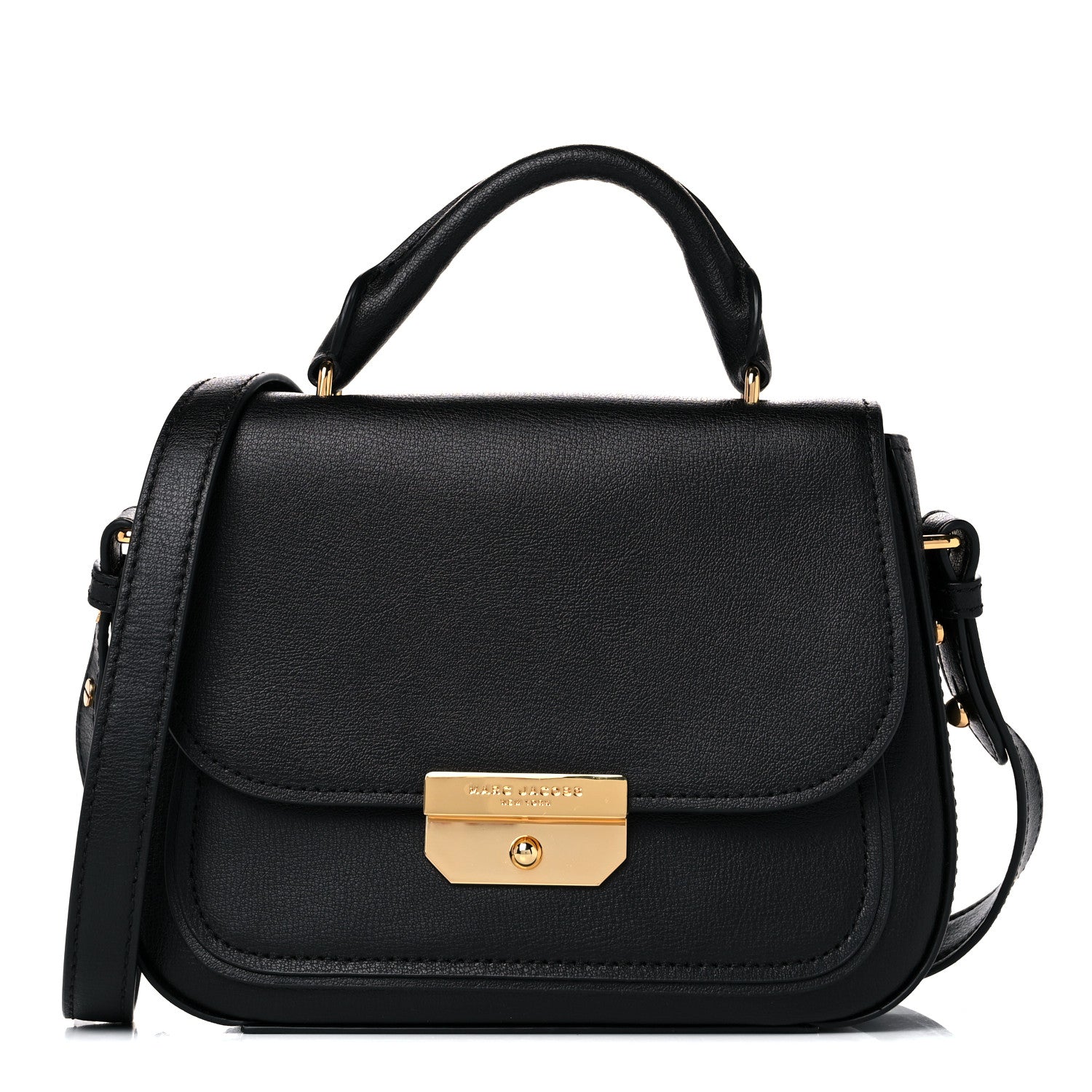 Marc Jacobs Calfskin Rider Top Handle Black 1 of 10