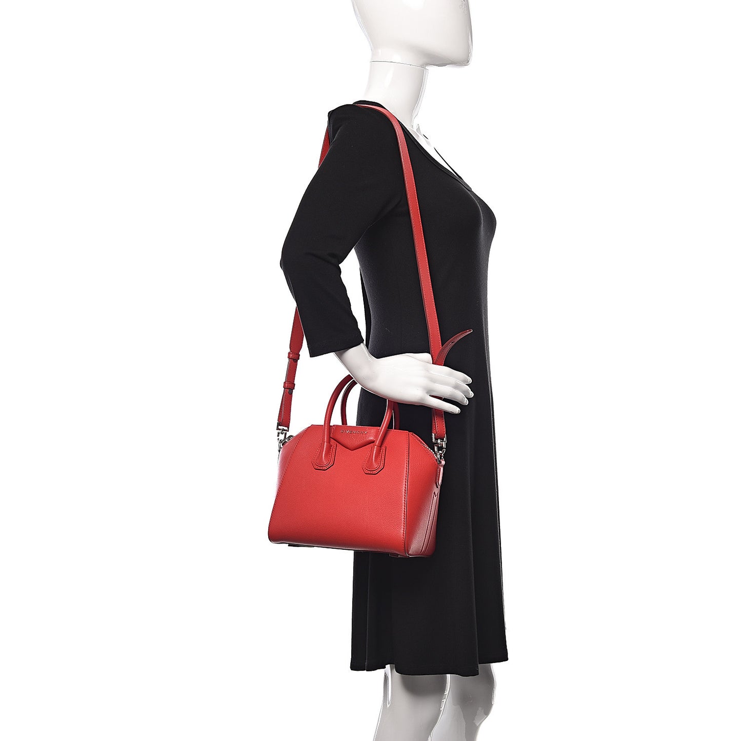 Sugar Goatskin Mini Antigona Medium Red