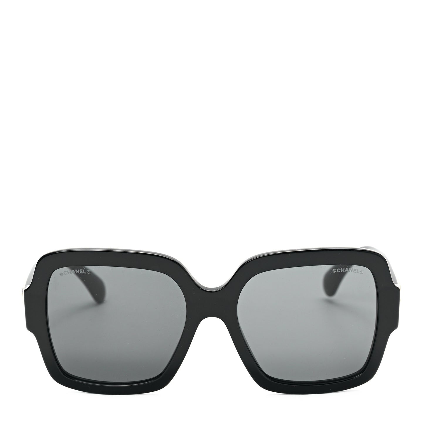 Acetate Square Heart Sunglasses 5479-A Black
