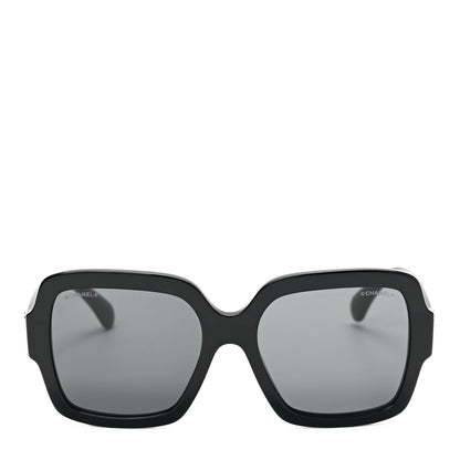 Chanel Acetate Square Heart Sunglasses 5479-A Black 2 of 7