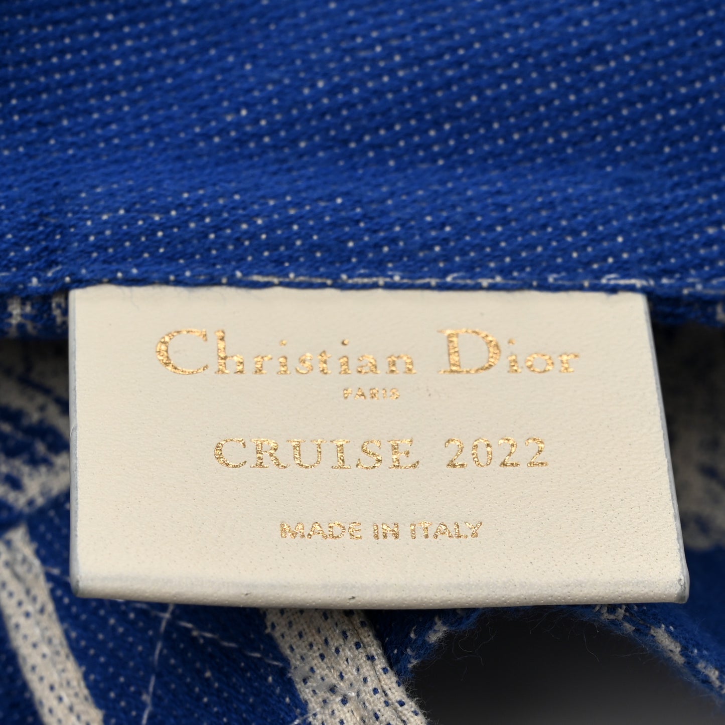 Canvas Print Cruise Tote Ivory Blue