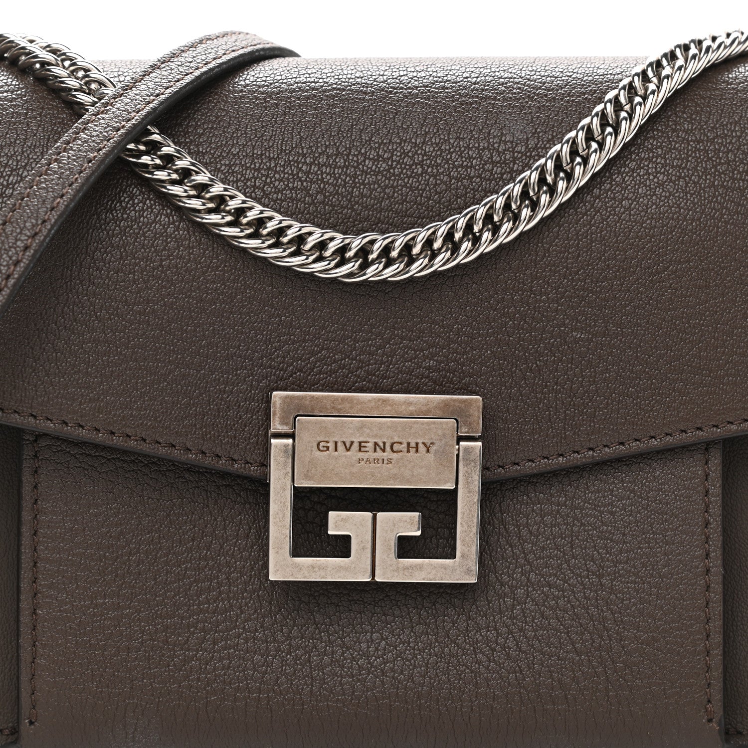 Givenchy Goatskin Small GV3 Shoulder Bag Heather Grey 7 of 11