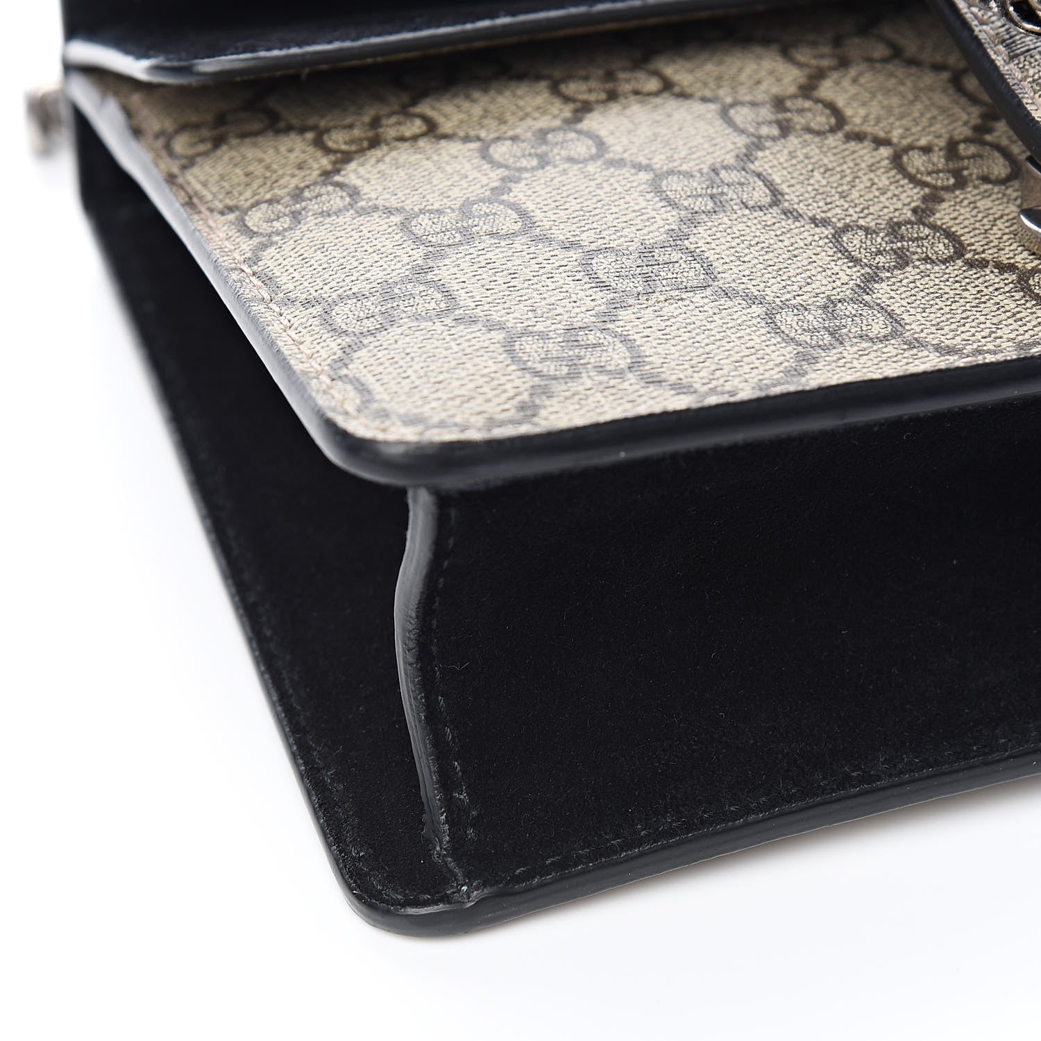 Gucci GG Supreme Monogram Mini Dionysus Shoulder Bag Black 10 of 13