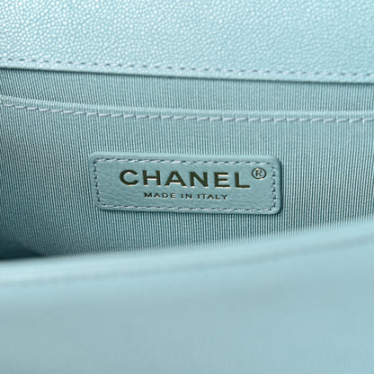 Chanel Caviar Quilted Small Boy Flap Light Blue 7 of 10