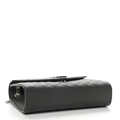 Saint Laurent Grain De Poudre Textured Mixed Matelasse Triquilt Medium Monogram Asphalt 3 of 7