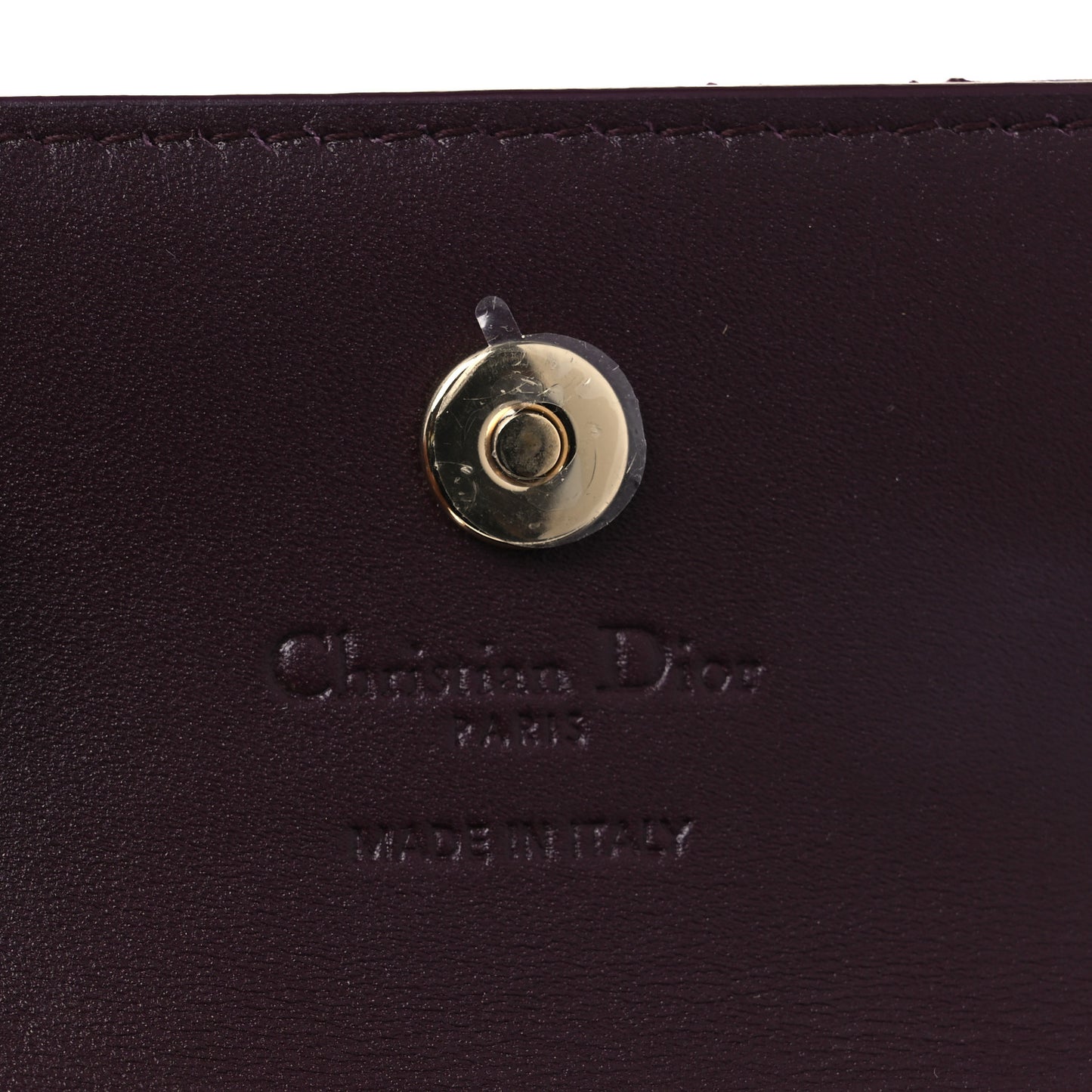 Lambskin Cannage Miss Dior Glycine Wallet Deep Fuchsia