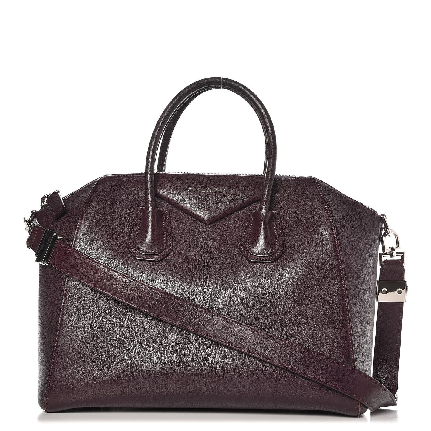Sugar Goatskin Medium Antigona Aubergine