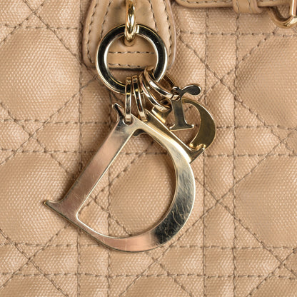 Christian Dior Coated Canvas Cannage Small Panarea Tote Beige 8 of 8