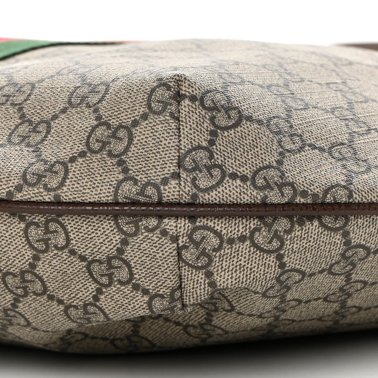 Gucci GG Supreme Monogram Web Ophidia Half Moon Hobo Brown 10 of 10