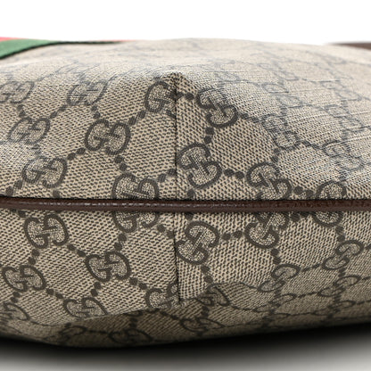 Gucci GG Supreme Monogram Web Ophidia Half Moon Hobo Brown 10 of 10