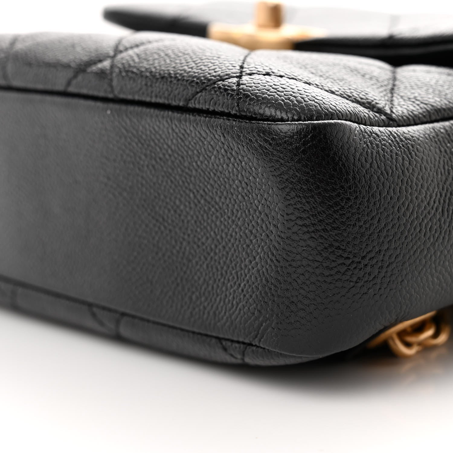 Chanel Shiny Caviar Quilted Chain Melody Backpack Black 10 of 11