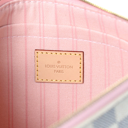 Louis Vuitton Damier Azur Neverfull MM GM Pochette Rose Ballerine 6 of 8