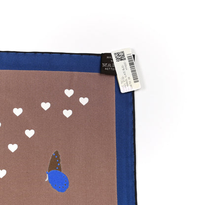 Hermes Silk Story Scarf 90 Marron Glace Bleu Nuit 3 of 6