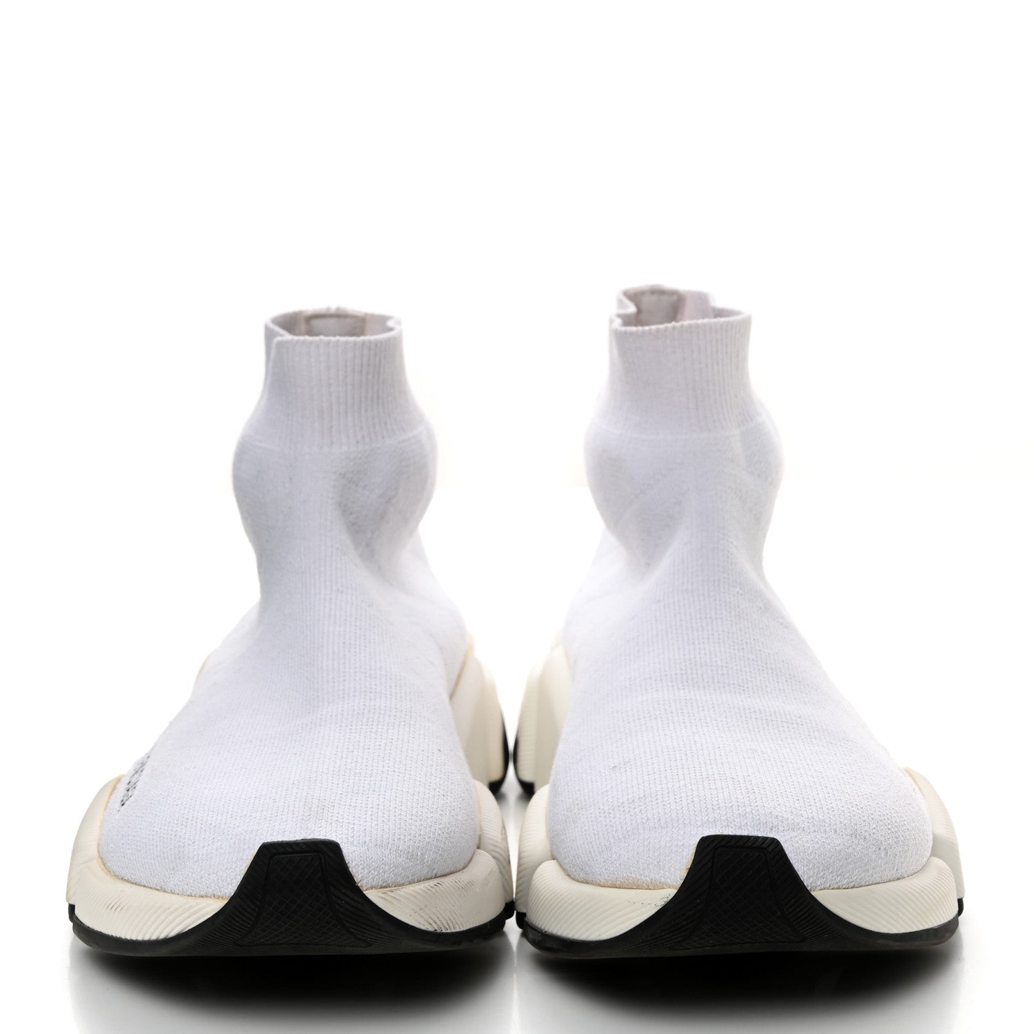 Balenciaga Technical 3D Recycled Knit Bi-Color Sole Womens Speed 2.0 Sneakers 37 White Black 2 of 8