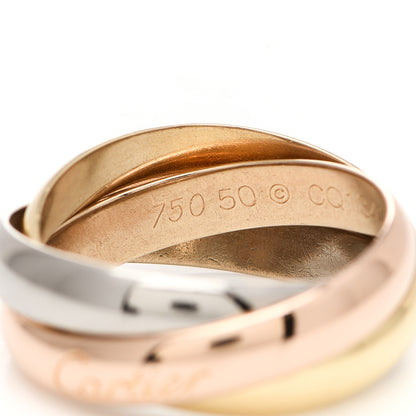 Cartier 18K Pink Yellow White Gold Classic Trinity Ring 50 5.25 4 of 5