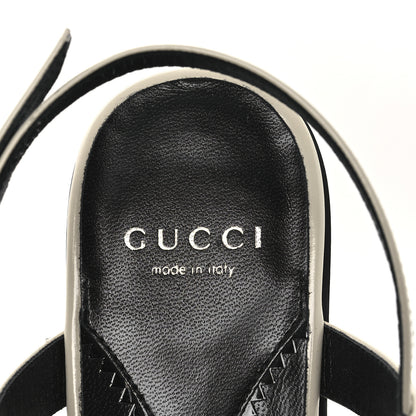 Gucci Calfskin Horsebit Divine Slingback Sandals 37.5 Mystic White 9 of 12
