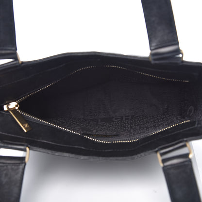 Chanel Lambskin Quilted Chocolate Bar Tote Black 5 of 15